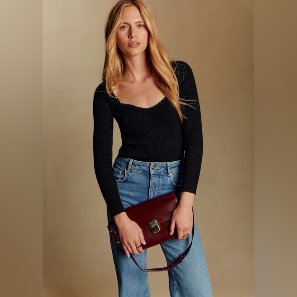 Sezane Maha Jumper Black - Size XS